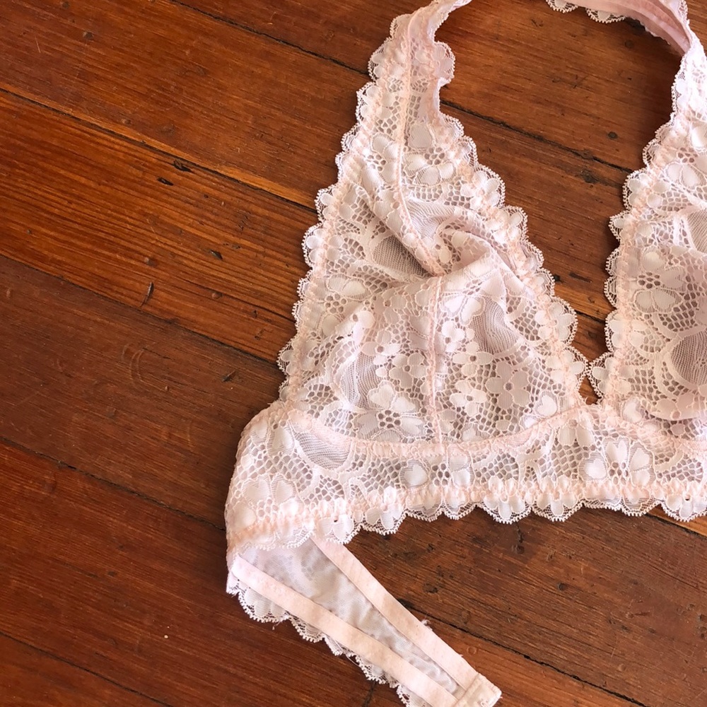 Baby Pink Free People Halter Bralette